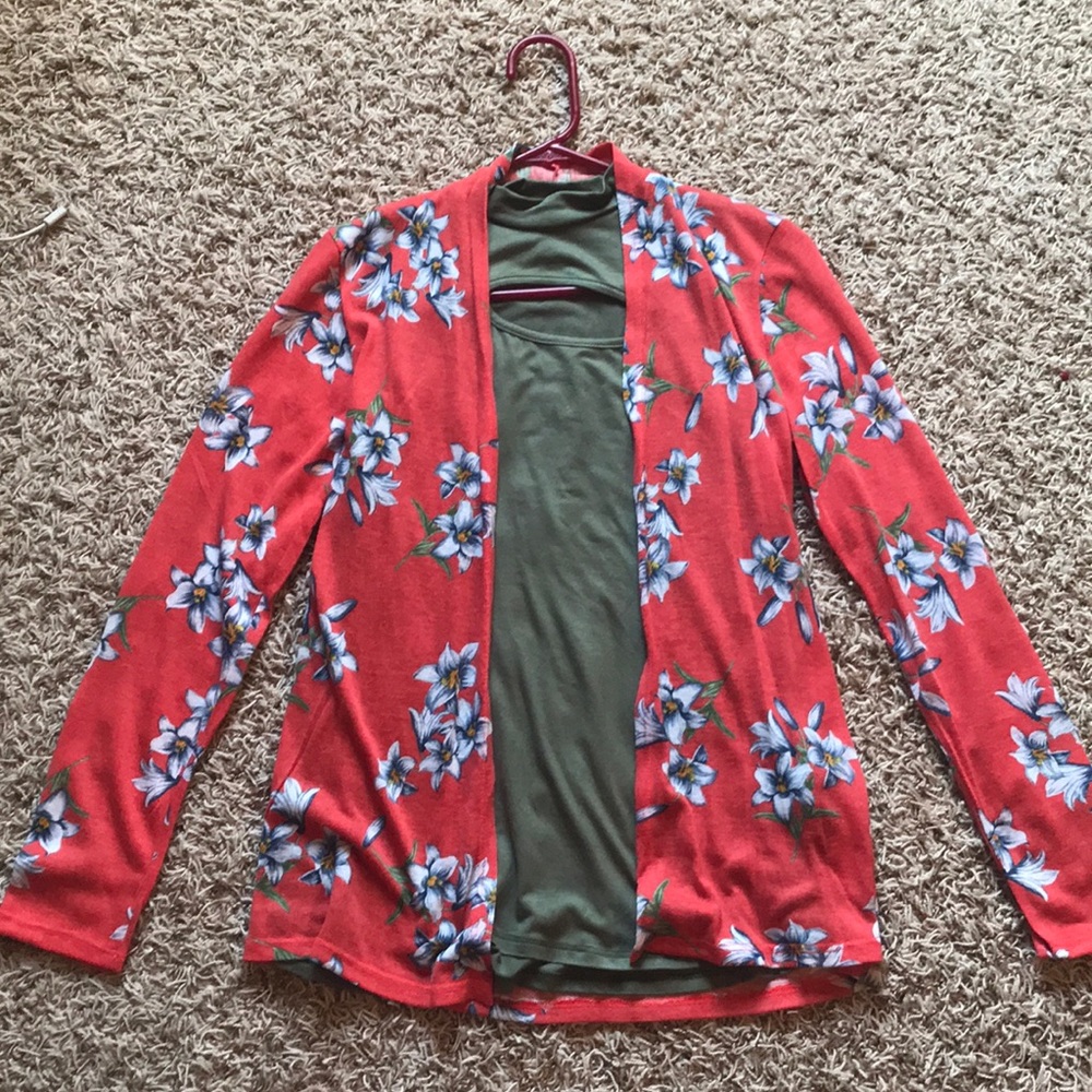 NWOT 2pc set cardigan and tank